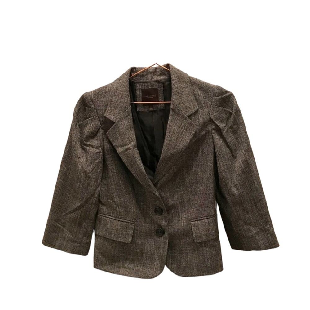 THE LIMITED 3-Button Black Marled Suit Jacket Blazer Pockets Size XS